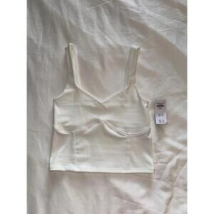 Abercrombie Double-Layered Seamless Fabric Corset Tank White XS NWT